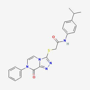 N-(4-isopropylphenyl)-2-((8-oxo-7-phenyl-7,8-dihydro-[1,2,4]triazolo[4,3-a]pyrazin-3-yl)thio)acetamide