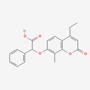 [(4-ethyl-8-methyl-2-oxo-2H-chromen-7-yl)oxy](phenyl)acetic acid