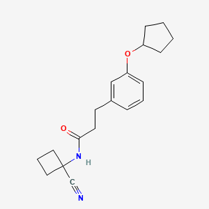 N-(1-cyanocyclobutyl)-3-[3-(cyclopentyloxy)phenyl]propanamide