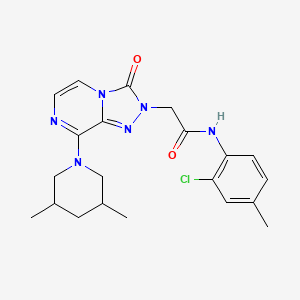 N-(2-chloro-4-methylphenyl)-2-(8-(3,5-dimethylpiperidin-1-yl)-3-oxo-[1,2,4]triazolo[4,3-a]pyrazin-2(3H)-yl)acetamide