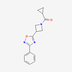 Cyclopropyl(3-(3-phenyl-1,2,4-oxadiazol-5-yl)azetidin-1-yl)methanone