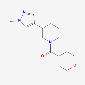 [3-(1-Methylpyrazol-4-yl)piperidin-1-yl]-(oxan-4-yl)methanone