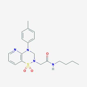 N-butyl-2-(1,1-dioxido-4-(p-tolyl)-3,4-dihydro-2H-pyrido[2,3-e][1,2,4]thiadiazin-2-yl)acetamide