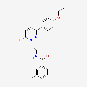 molecular formula C22H23N3O3 B2472358 N-(2-(3-(4-ethoxyphenyl)-6-oxopyridazin-1(6H)-yl)ethyl)-3-methylbenzamide CAS No. 921852-96-2