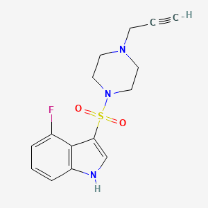 molecular formula C15H16FN3O2S B2472362 4-fluoro-3-{[4-(prop-2-yn-1-yl)piperazin-1-yl]sulfonyl}-1H-indole CAS No. 2094647-18-2