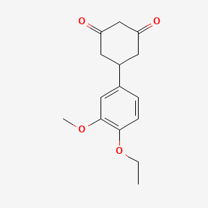 molecular formula C15H18O4 B2472366 5-(4-Ethoxy-3-methoxyphenyl)cyclohexane-1,3-dione CAS No. 903440-59-5