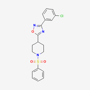 3-(3-Chlorophenyl)-5-(1-(phenylsulfonyl)piperidin-4-yl)-1,2,4-oxadiazole