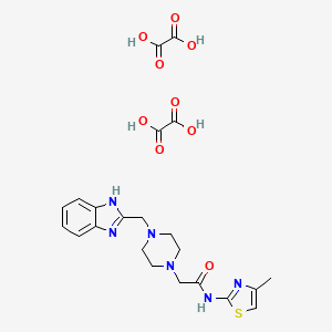 2-(4-((1H-benzo[d]imidazol-2-yl)methyl)piperazin-1-yl)-N-(4-methylthiazol-2-yl)acetamide dioxalate