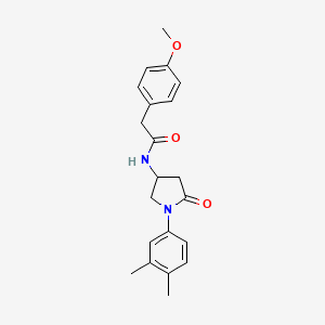 N-(1-(3,4-dimethylphenyl)-5-oxopyrrolidin-3-yl)-2-(4-methoxyphenyl)acetamide