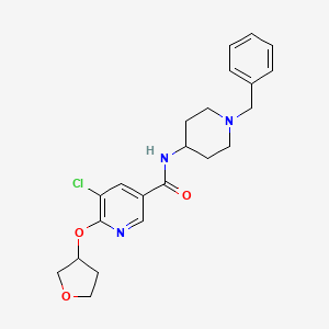 N-(1-benzylpiperidin-4-yl)-5-chloro-6-((tetrahydrofuran-3-yl)oxy)nicotinamide