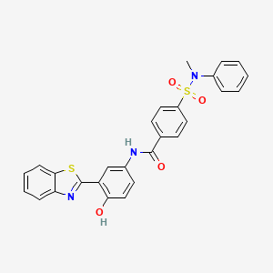 N-(3-(benzo[d]thiazol-2-yl)-4-hydroxyphenyl)-4-(N-methyl-N-phenylsulfamoyl)benzamide
