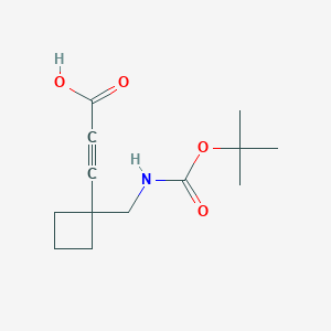 3-[1-[[(2-Methylpropan-2-yl)oxycarbonylamino]methyl]cyclobutyl]prop-2-ynoic acid
