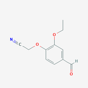 molecular formula C11H11NO3 B2472413 (2-Ethoxy-4-formylphenoxy)acetonitrile CAS No. 443290-21-9