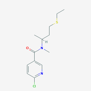 6-Chloro-N-(4-ethylsulfanylbutan-2-yl)-N-methylpyridine-3-carboxamide