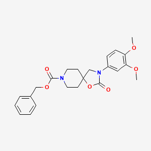 Benzyl 3-(3,4-dimethoxyphenyl)-2-oxo-1-oxa-3,8-diazaspiro[4.5]decane-8-carboxylate