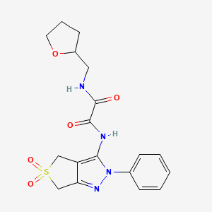 N1-(5,5-dioxido-2-phenyl-4,6-dihydro-2H-thieno[3,4-c]pyrazol-3-yl)-N2-((tetrahydrofuran-2-yl)methyl)oxalamide