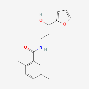 molecular formula C16H19NO3 B2472450 N-(3-(呋喃-2-基)-3-羟基丙基)-2,5-二甲基苯甲酰胺 CAS No. 1421473-06-4