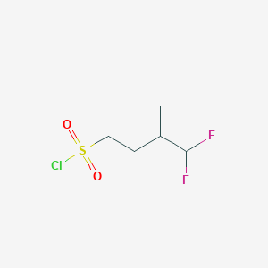 molecular formula C5H9ClF2O2S B2472451 4,4-二氟-3-甲基丁烷-1-磺酰氯 CAS No. 2243504-90-5