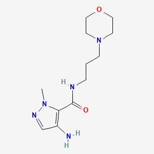 molecular formula C12H21N5O2 B2472466 4-Amino-1-methyl-N-(3-morpholin-4-ylpropyl)-1H-pyrazole-5-carboxamide CAS No. 1477546-46-5