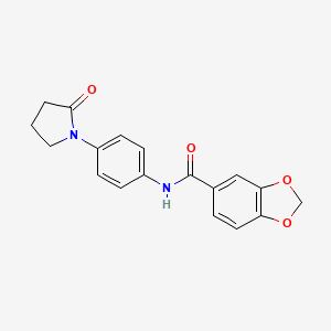 N-[4-(2-oxopyrrolidin-1-yl)phenyl]-1,3-benzodioxole-5-carboxamide