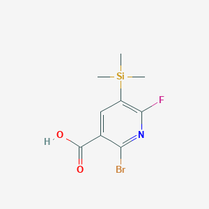 molecular formula C9H11BrFNO2Si B2472476 2-Bromo-6-fluoro-5-(trimethylsilyl)pyridine-3-carboxylic acid CAS No. 2089277-02-9