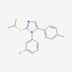molecular formula C19H19ClN2S B2472482 1-(3-氯苯基)-2-(异丙基硫代)-5-(对甲苯基)-1H-咪唑 CAS No. 1207058-31-8