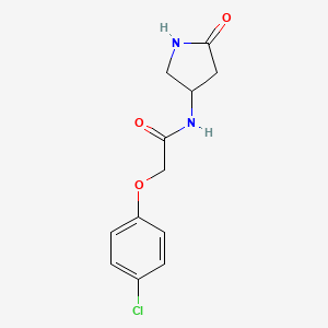 molecular formula C12H13ClN2O3 B2472485 2-(4-chlorophenoxy)-N-(5-oxopyrrolidin-3-yl)acetamide CAS No. 1351632-56-8