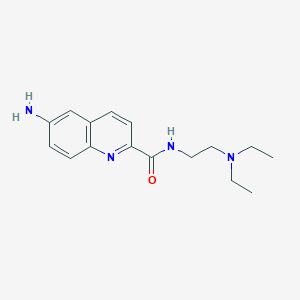 molecular formula C16H22N4O B2472490 6-amino-N-(2-(diethylamino)ethyl)quinoline-2-carboxamide CAS No. 1429047-67-5