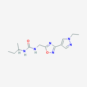 1-(sec-butyl)-3-((3-(1-ethyl-1H-pyrazol-4-yl)-1,2,4-oxadiazol-5-yl)methyl)urea