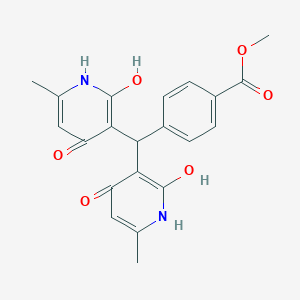 molecular formula C21H20N2O6 B247250 methyl 4-[bis(2-hydroxy-6-methyl-4-oxo-1H-pyridin-3-yl)methyl]benzoate 