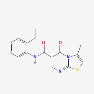 molecular formula C16H15N3O2S B2472501 N-(2-乙基苯基)-3-甲基-5-氧代-5H-噻唑并[3,2-a]嘧啶-6-甲酰胺 CAS No. 851944-99-5