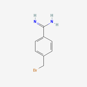 molecular formula C8H9BrN2 B2472507 4-(Bromomethyl)benzamidine CAS No. 73711-48-5