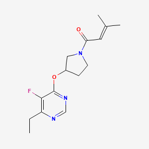 1-(3-((6-Ethyl-5-fluoropyrimidin-4-yl)oxy)pyrrolidin-1-yl)-3-methylbut-2-en-1-one