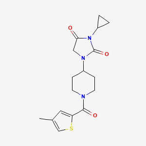 3-Cyclopropyl-1-[1-(4-methylthiophene-2-carbonyl)piperidin-4-yl]imidazolidine-2,4-dione