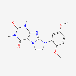6-(2,5-Dimethoxyphenyl)-2,4-dimethyl-7,8-dihydropurino[7,8-a]imidazole-1,3-dione