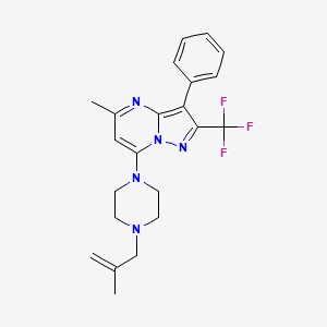 5-Methyl-7-(4-(2-methylallyl)piperazin-1-yl)-3-phenyl-2-(trifluoromethyl)pyrazolo[1,5-a]pyrimidine