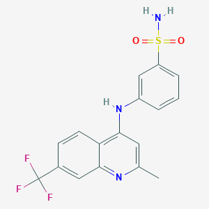 3-((2-Methyl-7-(trifluoromethyl)quinolin-4-yl)amino)benzenesulfonamide