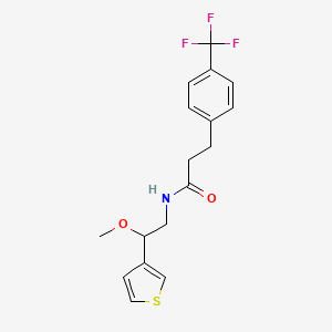 N-(2-methoxy-2-(thiophen-3-yl)ethyl)-3-(4-(trifluoromethyl)phenyl)propanamide