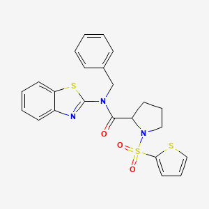 N-(benzo[d]thiazol-2-yl)-N-benzyl-1-(thiophen-2-ylsulfonyl)pyrrolidine-2-carboxamide