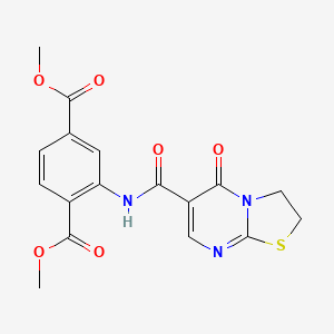 dimethyl 2-(5-oxo-3,5-dihydro-2H-thiazolo[3,2-a]pyrimidine-6-carboxamido)terephthalate