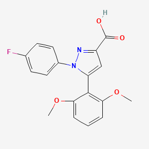 5-(2,6-Dimethoxyphenyl)-1-(4-fluorophenyl)-1H-pyrazole-3-carboxylic acid