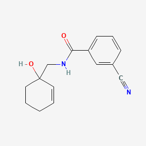 3-cyano-N-[(1-hydroxycyclohex-2-en-1-yl)methyl]benzamide
