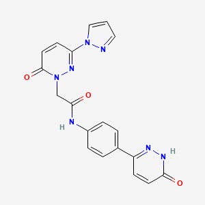 N-(4-(6-hydroxypyridazin-3-yl)phenyl)-2-(6-oxo-3-(1H-pyrazol-1-yl)pyridazin-1(6H)-yl)acetamide