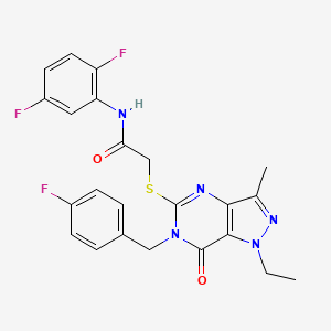 N-(2,5-difluorophenyl)-2-((1-ethyl-6-(4-fluorobenzyl)-3-methyl-7-oxo-6,7-dihydro-1H-pyrazolo[4,3-d]pyrimidin-5-yl)thio)acetamide