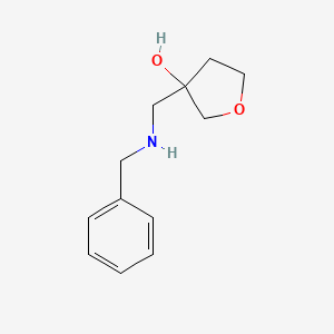 molecular formula C12H17NO2 B2472554 3-[(Benzylamino)methyl]oxolan-3-ol CAS No. 1699632-77-3