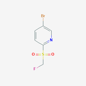 molecular formula C6H5BrFNO2S B2472563 5-溴-2-(氟甲磺酰)吡啶 CAS No. 2551114-55-5