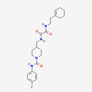 N1-(2-(cyclohex-1-en-1-yl)ethyl)-N2-((1-((4-fluorophenyl)carbamoyl)piperidin-4-yl)methyl)oxalamide