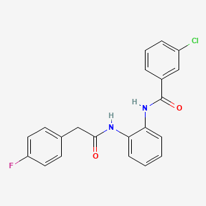 3-chloro-N-(2-(2-(4-fluorophenyl)acetamido)phenyl)benzamide
