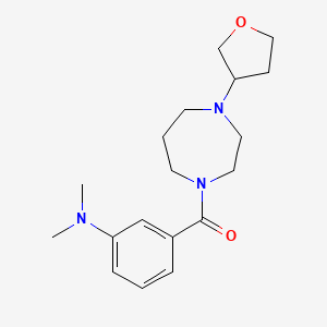 (3-(Dimethylamino)phenyl)(4-(tetrahydrofuran-3-yl)-1,4-diazepan-1-yl)methanone