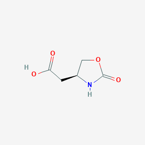 molecular formula C5H7NO4 B2472577 2-[(4S)-2-oxo-1,3-oxazolidin-4-yl]acetic Acid CAS No. 749205-02-5